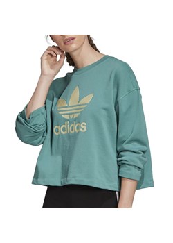 Bluza damska Adidas jesienna z bawełny z napisami krótka  ze sklepu streetstyle24.pl w kategorii Bluzy damskie - zdjęcie 134590338