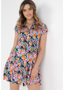 Granatowa Sukienka Nesica ze sklepu Born2be Odzież w kategorii Sukienki - zdjęcie 134603419