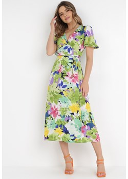 Zielona Sukienka Cythonia ze sklepu Born2be Odzież w kategorii Sukienki - zdjęcie 134603637
