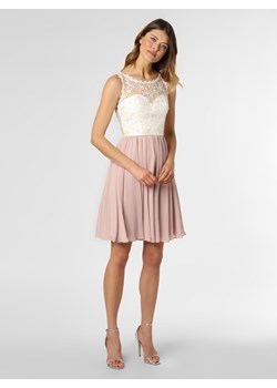 Luxuar Fashion - Damska sukienka wieczorowa, biały|różowy ze sklepu vangraaf w kategorii Sukienki - zdjęcie 134655365