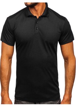 Czarna koszulka polo męska Denley 8T80 ze sklepu Denley w kategorii T-shirty męskie - zdjęcie 134675077