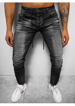 Spodnie jeansowe męskie czarne OZONEE NB/MP0021N ze sklepu ozonee.pl w kategorii Jeansy męskie - zdjęcie 134678507