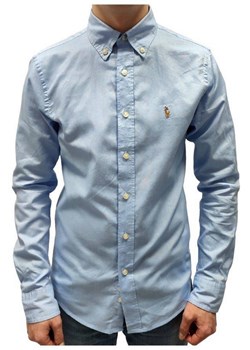 Koszula męska Ralph Lauren Blue Slim Fit ze sklepu dewear.pl w kategorii Koszule męskie - zdjęcie 134691926
