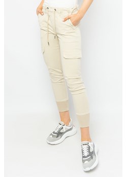joggery damskie pepe jeans pl211549 beżowe ze sklepu Royal Shop w kategorii Spodnie damskie - zdjęcie 134734316