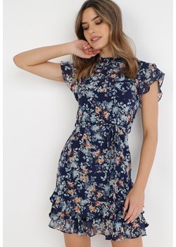 Granatowa Sukienka Corite ze sklepu Born2be Odzież w kategorii Sukienki - zdjęcie 134899576