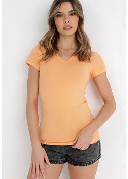 Pomarańczowy T-shirt Aerippe ze sklepu Born2be Odzież w kategorii Bluzki damskie - zdjęcie 134944426