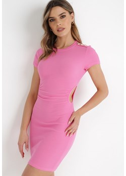Różowa Sukienka Hyrmameia ze sklepu Born2be Odzież w kategorii Sukienki - zdjęcie 134944486