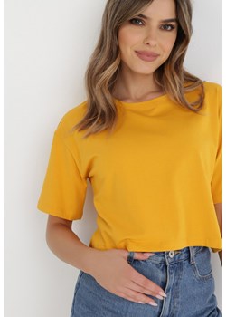 Żółty T-shirt Rheniala ze sklepu Born2be Odzież w kategorii Bluzki damskie - zdjęcie 134949896