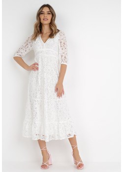 Biała Sukienka Maeryne ze sklepu Born2be Odzież w kategorii Sukienki - zdjęcie 134949908