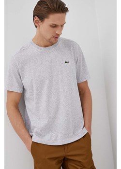 Lacoste t-shirt męski kolor szary gładki ze sklepu ANSWEAR.com w kategorii T-shirty męskie - zdjęcie 134996077