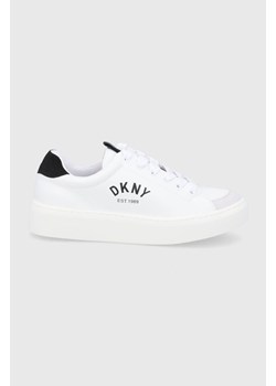 Buty sportowe damskie białe DKNY sznurowane 