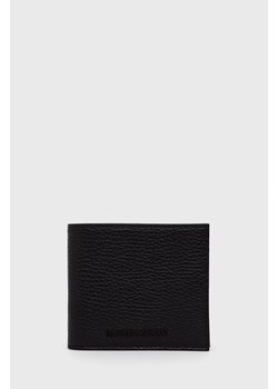 Emporio Armani portfel skórzany męski kolor czarny Y4R167 Y068E ze sklepu ANSWEAR.com w kategorii Portfele męskie - zdjęcie 135023305