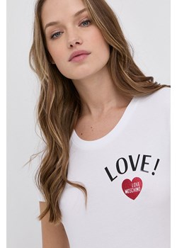Love Moschino T-shirt damski kolor biały