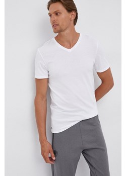 Lacoste T-shirt bawełniany (3-pack) TH3374 kolor biały gładki TH3374-001 ze sklepu ANSWEAR.com w kategorii T-shirty męskie - zdjęcie 135027885