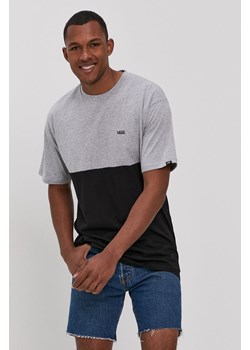 Vans T-shirt męski kolor szary gładki ze sklepu ANSWEAR.com w kategorii T-shirty męskie - zdjęcie 135028568