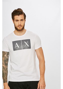 Armani Exchange t-shirt bawełniany kolor biały z nadrukiem 8NZTCK Z8H4Z NOS ze sklepu ANSWEAR.com w kategorii T-shirty męskie - zdjęcie 135034208