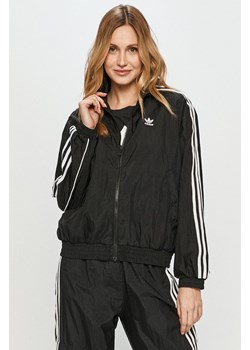 Czarna kurtka damska Adidas Originals bez kaptura krótka na jesień 