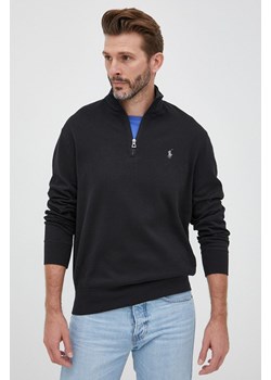 Polo Ralph Lauren bluza 710812963001 męska kolor czarny gładka ze sklepu ANSWEAR.com w kategorii Bluzy męskie - zdjęcie 135050649