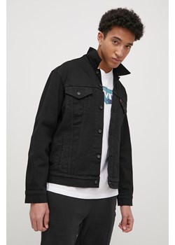 Levi&apos;s kurtka jeansowa męska kolor czarny przejściowa ze sklepu ANSWEAR.com w kategorii Kurtki męskie - zdjęcie 135058449