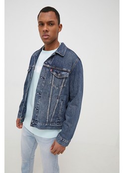Levi&apos;s kurtka jeansowa męska kolor granatowy przejściowa ze sklepu ANSWEAR.com w kategorii Kurtki męskie - zdjęcie 135058455