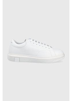 Armani Exchange buty skórzane XUX123.XV534.00152 kolor biały ze sklepu ANSWEAR.com w kategorii Trampki męskie - zdjęcie 135069748
