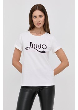 Liu Jo t-shirt TA2090.JS003 damski kolor biały ze sklepu ANSWEAR.com w kategorii Bluzki damskie - zdjęcie 135085388