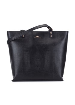 Shopperka ze skóry lizard trapezowa czarna ze sklepu WITTCHEN w kategorii Torby Shopper bag - zdjęcie 135116097