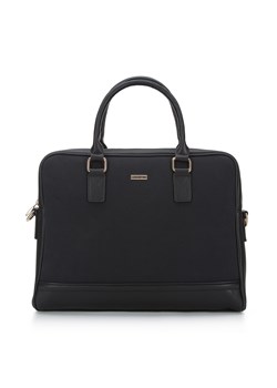 Damska torba na laptopa 11”/12” z frontem z ekozamszu czarna ze sklepu WITTCHEN w kategorii Torby na laptopa - zdjęcie 135118228