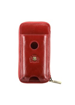 Skórzane czerwone etui na telefon czerwone ze sklepu WITTCHEN w kategorii Portfele damskie - zdjęcie 135122286