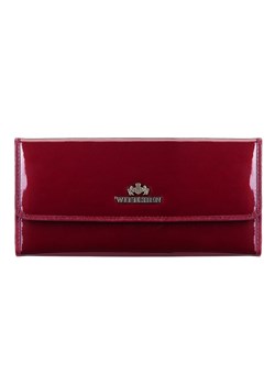 Podłużny portfel damski ze skóry lakierowanej bordowy ze sklepu WITTCHEN w kategorii Portfele damskie - zdjęcie 135128146