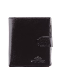 Męski portfel skórzany zapinany na zatrzask czarny ze sklepu WITTCHEN w kategorii Portfele męskie - zdjęcie 135128177