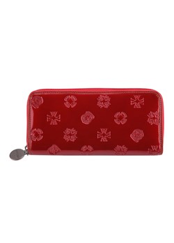 Damski portfel skórzany lakierowany tłoczony czerwony ze sklepu WITTCHEN w kategorii Portfele damskie - zdjęcie 135129036