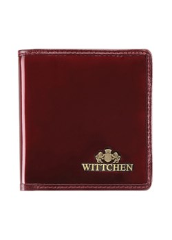 Damski portfel ze skóry lakierowany mały bordowy ze sklepu WITTCHEN w kategorii Portfele damskie - zdjęcie 135129086