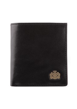 Damski portfel skórzany z herbem na zatrzask czarny ze sklepu WITTCHEN w kategorii Portfele damskie - zdjęcie 135129695