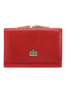 Damski portfel skórzany z herbem na bigiel czerwony ze sklepu WITTCHEN w kategorii Portfele damskie - zdjęcie 135131079