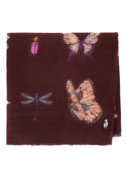 Damski szal we wzór motyli brązowy ze sklepu WITTCHEN w kategorii Szaliki i chusty damskie - zdjęcie 135132825