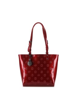 Kuferek skórzany lakierowany z monogramem czerwona ze sklepu WITTCHEN w kategorii Torby Shopper bag - zdjęcie 135135067