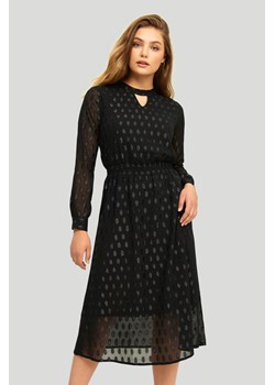 Elegancka, szyfonowa sukienka z połyskującą nitką ze sklepu Greenpoint.pl w kategorii Sukienki - zdjęcie 135155525