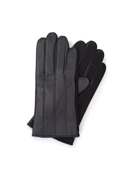 Rękawiczki męskie ze skóry naturalnej czarne ze sklepu WITTCHEN w kategorii Rękawiczki męskie - zdjęcie 135232016