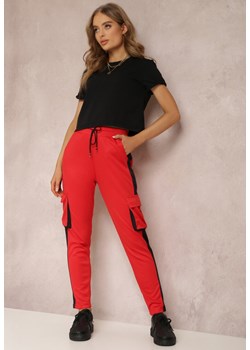 Czerwone Spodnie Klymanthe ze sklepu Renee odzież w kategorii Spodnie damskie - zdjęcie 135232818
