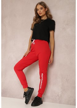 Czerwone Spodnie Adaleia ze sklepu Renee odzież w kategorii Spodnie damskie - zdjęcie 135232858
