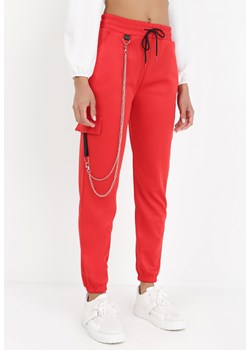 Czerwone Spodnie Kallitheme ze sklepu Born2be Odzież w kategorii Spodnie damskie - zdjęcie 135233135