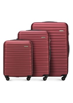 Zestaw walizek z ABS-u z żebrowaniem ze sklepu WITTCHEN w kategorii Walizki - zdjęcie 135237468