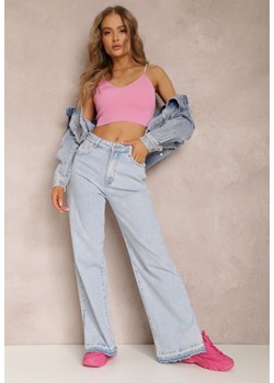 Jasnoniebieskie Jeansy Wide Leg Laodynome ze sklepu Renee odzież w kategorii Jeansy damskie - zdjęcie 135238877