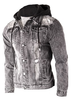 Przejściowa kurtka jeansowa MJ505BC czarna ze sklepu Risardi w kategorii Kurtki męskie - zdjęcie 135242639