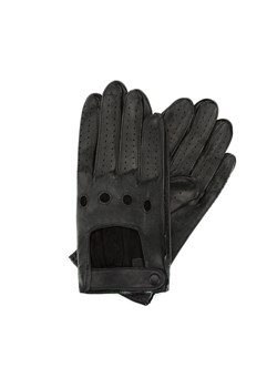 Samochodowe rękawiczki męskie czarne ze skóry naturalnej czarne ze sklepu WITTCHEN w kategorii Rękawiczki męskie - zdjęcie 135245576