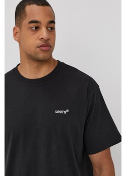 Levi&apos;s T-shirt A0637.0001 męski kolor czarny gładki A0637.0001-Blacks ze sklepu ANSWEAR.com w kategorii T-shirty męskie - zdjęcie 135273349