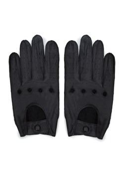 Męskie rękawiczki skórzane samochodowe czarne ze sklepu WITTCHEN w kategorii Rękawiczki męskie - zdjęcie 135313839