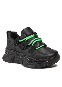 Sneakersy NYLON RED - TS5185-01 Black ze sklepu eobuwie.pl w kategorii Buty sportowe damskie - zdjęcie 135413188
