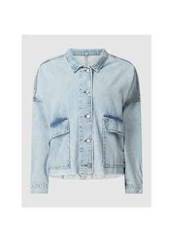 Kurtka jeansowa o kroju oversized z bawełny ze sklepu Peek&Cloppenburg  w kategorii Kurtki damskie - zdjęcie 135457927